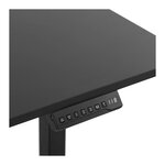 Bureau assis-debout 140 x 60 cm acier peint par poudrage noir 14_0005951