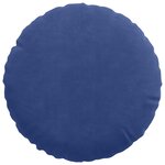 vidaXL Coussins de siège 2 Pièces Bleu police Ø 40 x 13 cm Velours