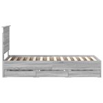 vidaXL Cadre de lit Gris Sonoma 75 x 190 cm Bois Ingénierie