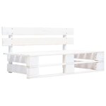 Salon de jardin meuble d'extérieur ensemble de mobilier palette 4 pièces et coussins pin imprégné de blanc 02_0018381