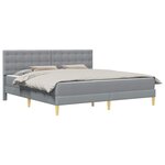 vidaXL Cadre de lit avec matelas Gris clair 180 x 200 cm Tissu