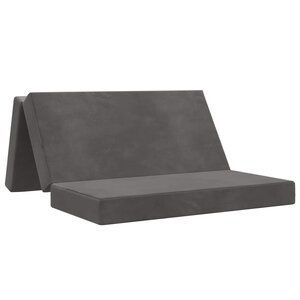 vidaXL Canapé-lit pliable 160 x 67 x 45 cm Gris foncé