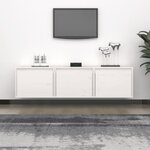 vidaXL Meubles TV 3 Pièces Blanc Bois massif de pin