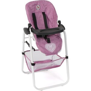 Bayer Chic 2000 655-62 - Chaise haute pour poupées jean rose