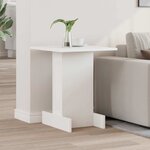 vidaXL Table d'appoint Blanc 44 5 x 45 x 55 cm Bois d'ingénierie