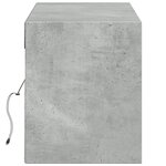 vidaXL Meuble TV mural avec lumières LED gris béton 140x31x38 cm