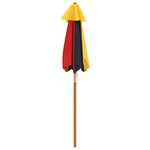 vidaXL Parasol de jardin pour enfants avec poteau en bois Ø120x140 cm