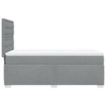 vidaXL Sommier à lattes de lit avec matelas Gris clair 100x200cm Tissu