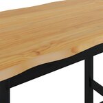 VidaXL Table haute EKAI Noir 112 x 70 x 91 cm Bois de pin massif
