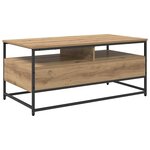 vidaXL Table basse Chêne artisanal 100 x 51 x 45 cm Bois d'ingénierie