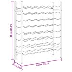 vidaXL Casier à bouteilles pour 48 bouteilles Blanc Métal