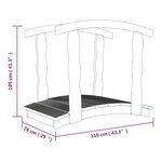 vidaXL Pont de jardin avec balustrades Bois massif de pin imprégné
