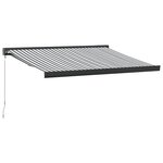 vidaXL Auvent rétractable anthracite et blanc 3 5x2 5m tissu/aluminium