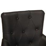 vidaXL Chaises à manger lot de 2 noir cuir de chèvre véritable