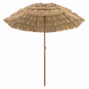 vidaXL Parasol de plage Marron Ø 206 x 209.5 cm Acier