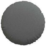 vidaXL Coussins de siège 2 Pièces Gris foncé Ø50 x 19 cm tissu