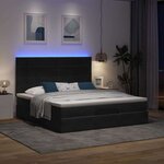 VidaXL Cadre de lit ottoman avec matelas noir 180x200cm velours