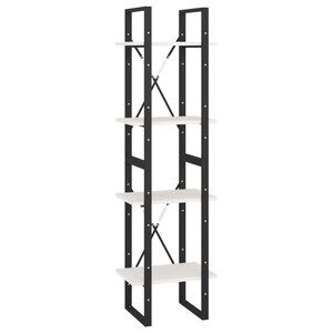 vidaXL Bibliothèque à 4 niveaux blanc 40x30x140 cm bois de pin massif
