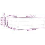 vidaXL Cadre de lit avec matelas Noir 200 x 200 cm Faux cuir