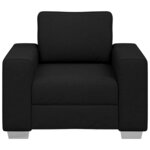 vidaXL Canapé avec coussin Noir 100 x 77 x 82 cm tissu