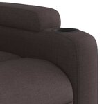 vidaXL Fauteuil inclinable Marron foncé Tissu