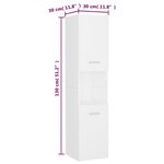 vidaXL Ensemble de meubles de salle de bain Blanc Bois d'ingénierie