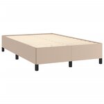 vidaXL Sommier à lattes de lit matelas cappuccino 120x190cm similicuir
