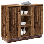 vidaXL Buffet LED Bois ancien 90 x 32 x 75 cm Bois d'ingénierie