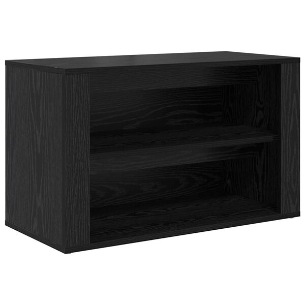 vidaXL Rack à chaussures Chêne noir 75 x 35 x 45 cm Bois d'ingénierie