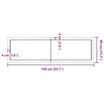 vidaXL Dessus de table bois massif traité bordure assortie