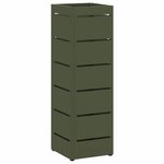 vidaXL Porte-parapluie Olive 15 5 x 15 5 x 49 cm Métal