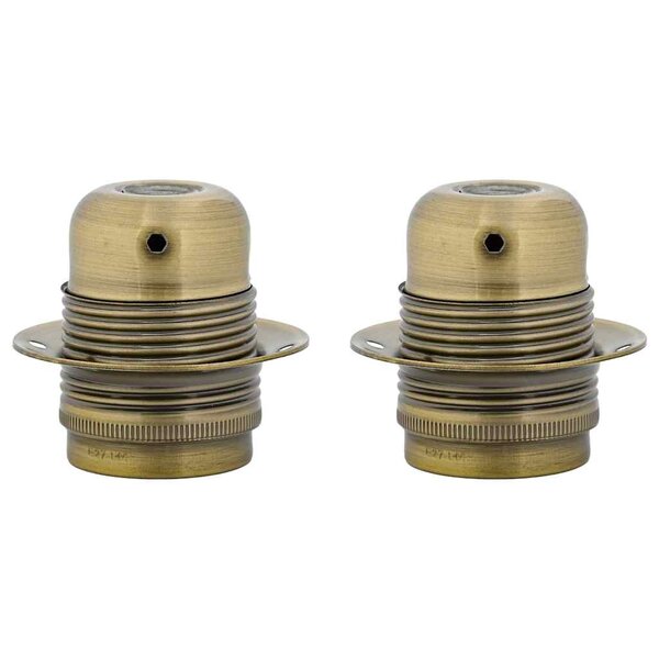 vidaXL Douilles de lampe 2 Pièces bronze E27