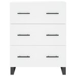 vidaXL Buffet haut Blanc 69 5x34x180 cm Bois d'ingénierie