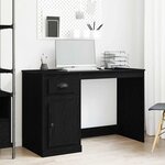 vidaXL Bureau avec porte Chêne noir 50 x 115 x 75 cm Bois d'ingénierie