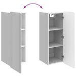 vidaXL Armoire Murale Blanc brillant 33 x 34 5 x 94 cm