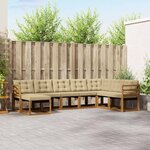vidaXL Ensemble de canapés d'extérieur 8 Pièces Naturel et Beige