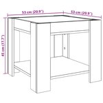 vidaXL Table basse avec LED blanc 53x53x45 cm bois d'ingénierie