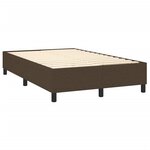 vidaXL Sommier à lattes de lit avec matelas Marron foncé 140x190 cm