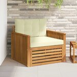 vidaXL Canapé d’extérieur Bois d'acacia massif et polyester