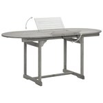 vidaXL Table à dîner de jardin (120-170)x80x75 cm Bois d'acacia massif