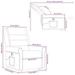 vidaXL Fauteuil inclinable de massage électrique Vert foncé Tissu
