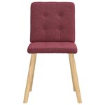 vidaXL Chaises à manger lot de 2 rouge bordeaux tissu