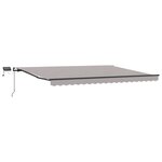 vidaXL Auvent Rétractable Gris clair 400 × 300 cm tissu