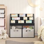vidaXL Bibliothèque pour enfants Noir 72 5 x 29 5 x 69 cm