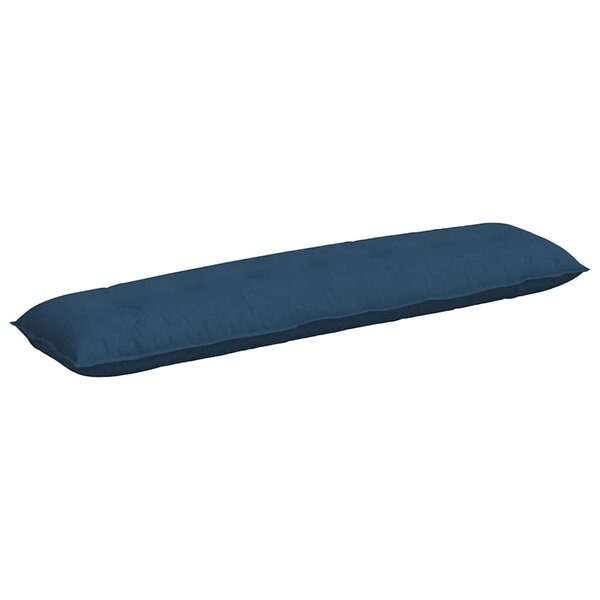 vidaXL Coussin de Dos Bleu 200 x 19 x 50 cm tissu