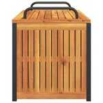 vidaXL Boîte à coussins d'extérieur bois d'acacia solide et acier