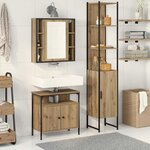 vidaXL Ensemble de Meubles de Salle de Bain 3 Pièces chêne artisanal