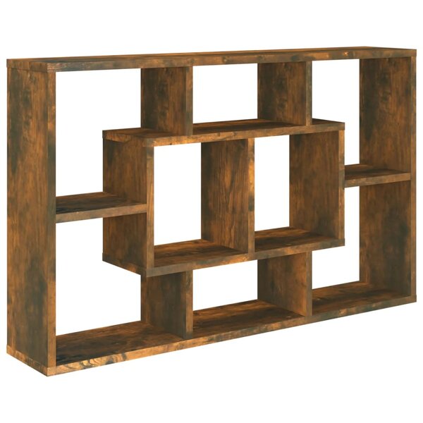 vidaXL Étagère murale Chêne fumé 85x16x52 5 cm Bois d'ingénierie