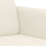 vidaXL Ensemble de canapés 3 Pièces avec coussins crème velours