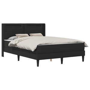 vidaXL Cadre de lit avec matelas Noir 160 x 200 cm Simili cuir